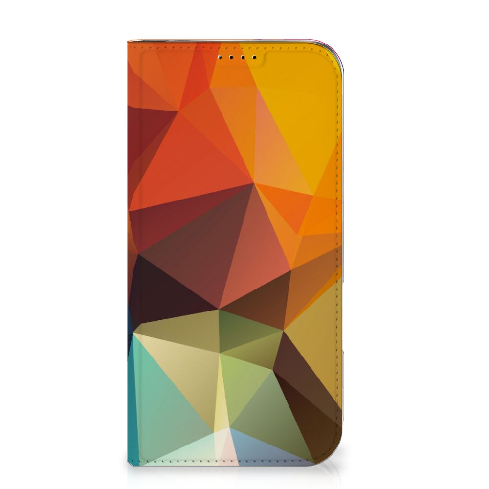 iPhone 16 Plus Stand Case Polygon Color geometrisch patroon kleurrijk abstract ontwerp
