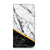 iPhone 16 Plus Standcase Marmer Wit Zwart design hoesje voorkant