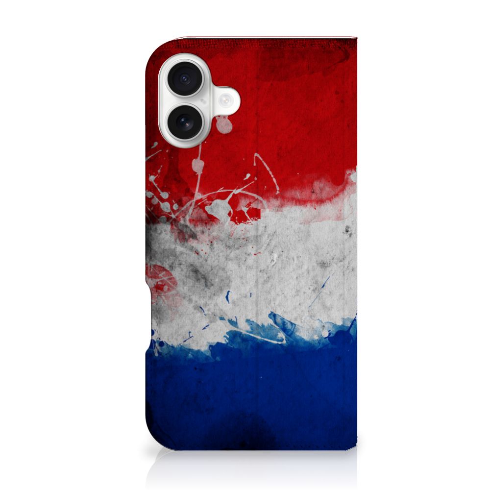iPhone 16 Plus Standcase Nederland hoesje Nederlandse vlag vooraanzicht