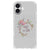 iPhone 16 Plus Stevig Bumper Hoesje Boho Text smartphone hoesje peace and love gezicht