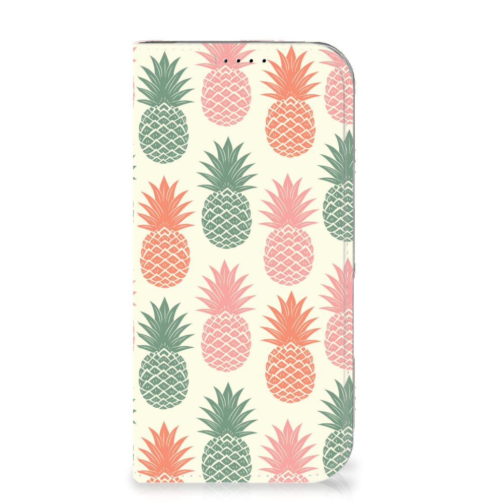 iPhone 16 Pro Flip Style Cover Ananas ananas design voorkant