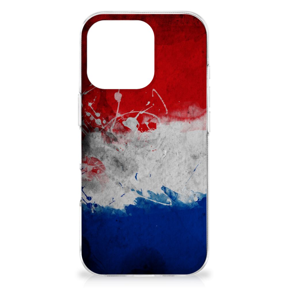iPhone 16 Pro Hoesje Nederland hoesje Nederlandse vlag achterkant