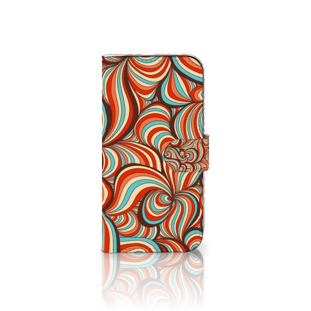 iPhone 16 Pro Hoesje Retro pasjeshouder retro design kleurrijk voorkant