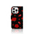 iPhone 16 Pro Leuk Hoesje Valentine boekhoes bloemen zwart