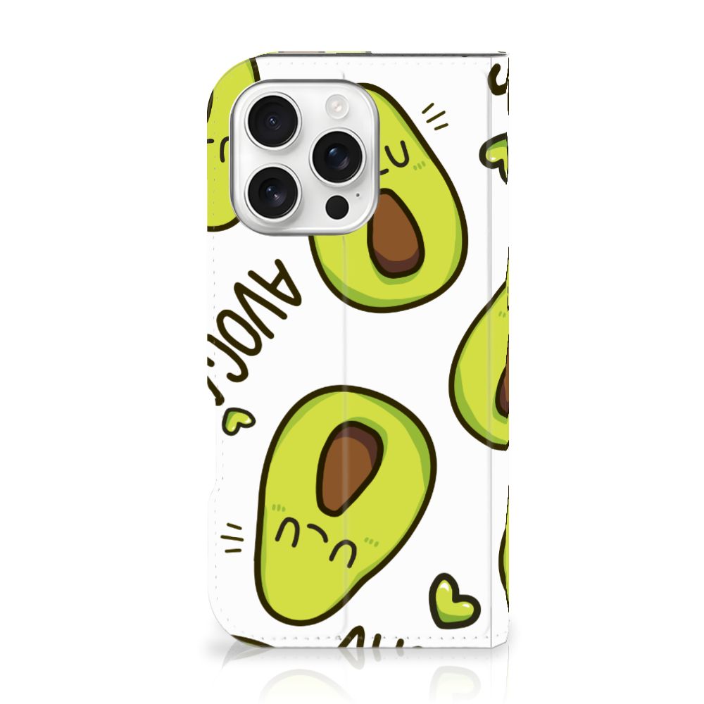 iPhone 16 Pro Magnet Case Avocado Singing avocadomotief aanzicht