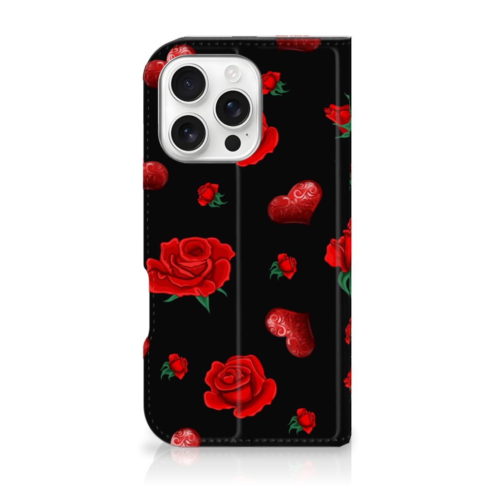 iPhone 16 Pro Magnet Case Valentine telefoonhoesje design roze harten aanzicht