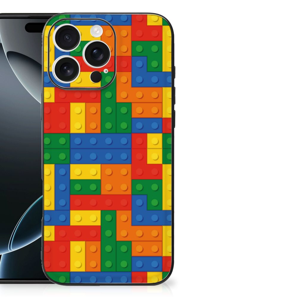 Apple iPhone 16 Pro Max Back Case Blokken ontwerp patroon aanzicht