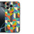 Apple iPhone 16 Pro Max Back Case Funky Retro patronen design voorkant