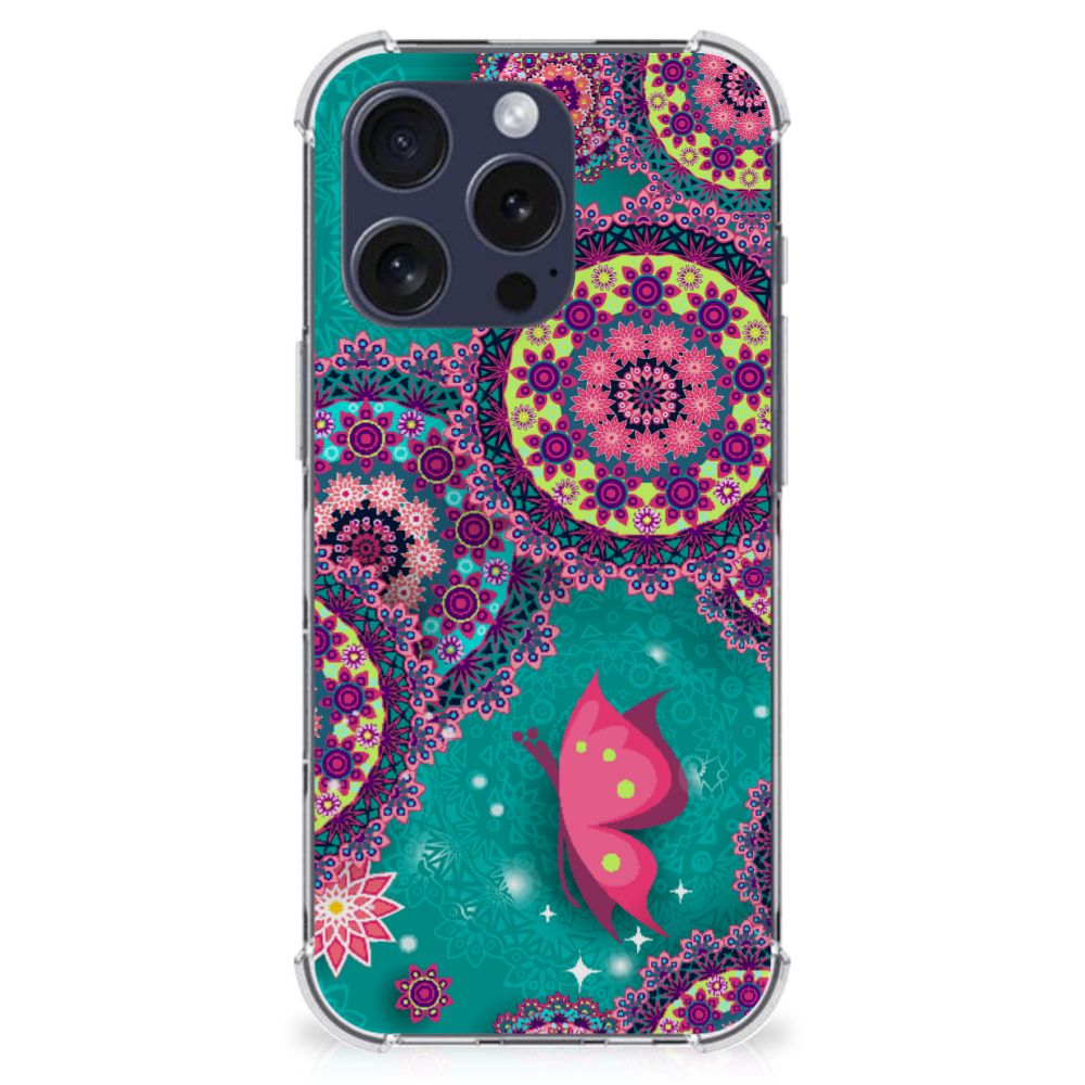 iPhone 16 Pro Max Back Cover Cirkels en Vlinders achterkant