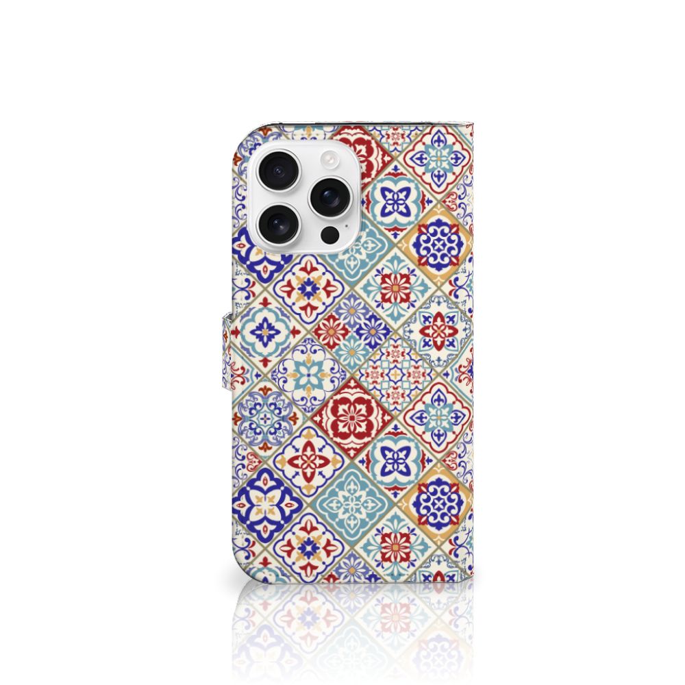 iPhone 16 Pro Max Bookcase Tiles Color boekcase tegels design aanzicht