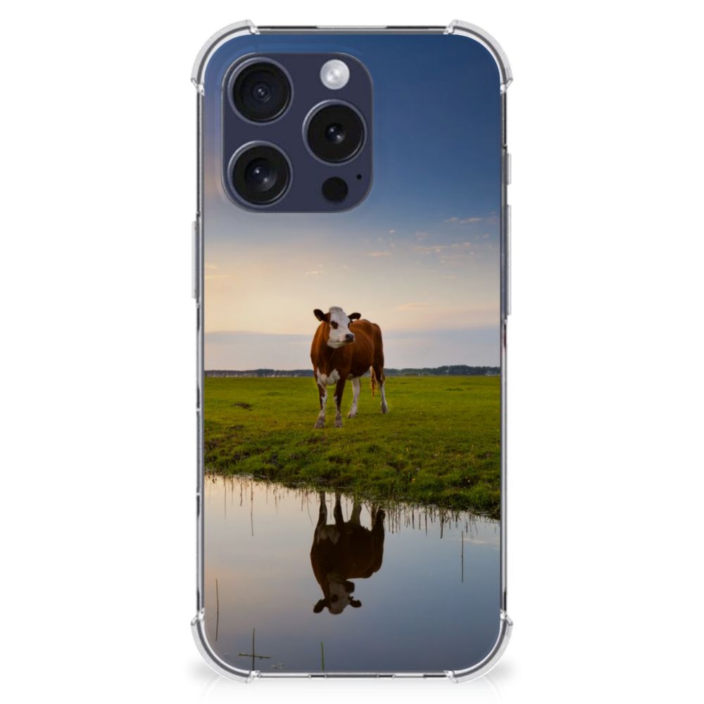iPhone 16 Pro Max Case Anti-shock Koe koe landschap reflectie