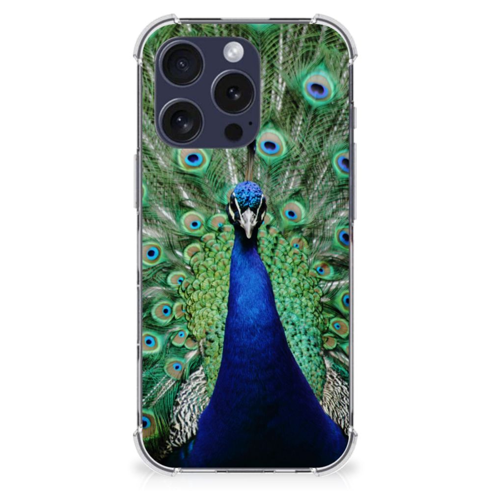 iPhone 16 Pro Max Case Anti-shock Pauw voorkant design pauw