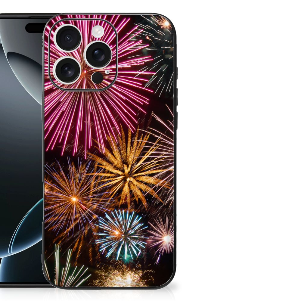Apple iPhone 16 Pro Max GSM Cover Vuurwerk back cover vuurwerk design zijaanzicht