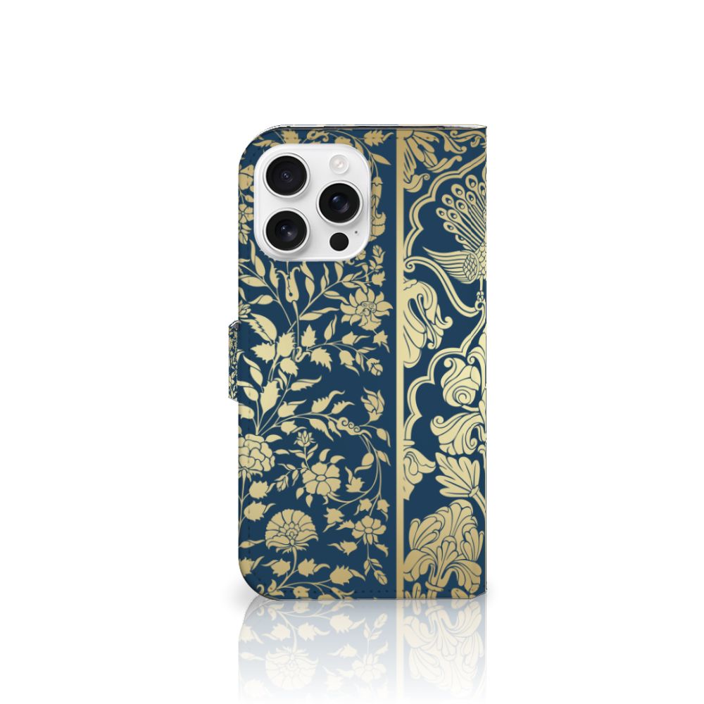 iPhone 16 Pro Max Hoesje Beige Flowers design beige bloemen aanzicht