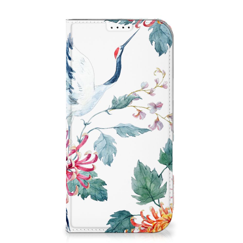 iPhone 16 Pro Max Hoesje maken Bird Flowers design bloemen vogels voorkant