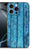 iPhone 16 Pro Max Houten Print Telefoonhoesje Wood Blue achterkant hout patroon