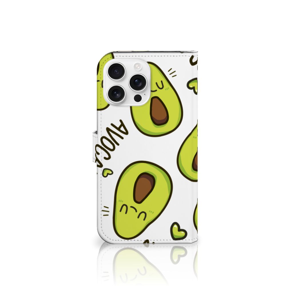 iPhone 16 Pro Max Leuk Hoesje Avocado Singing telefoonhoesje avocado design zijaanzicht