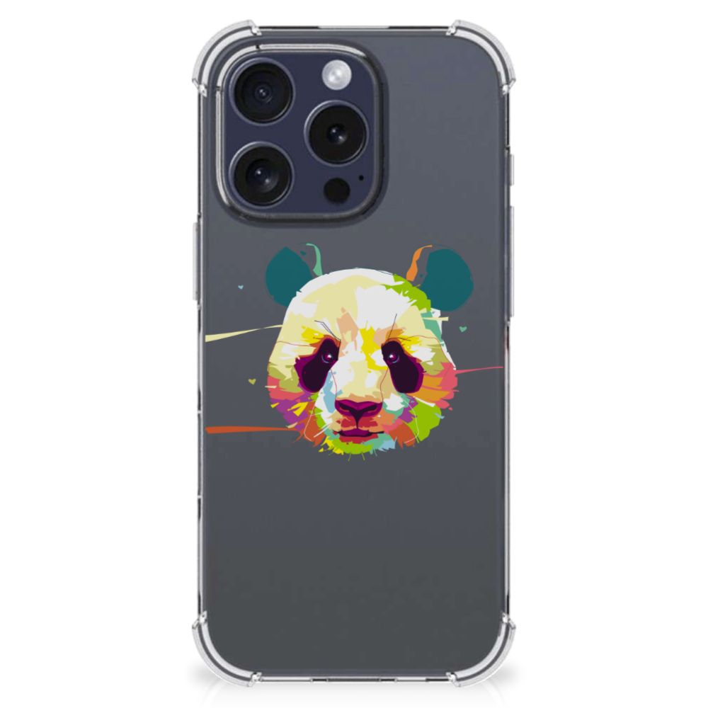 iPhone 16 Pro Max Stevig Bumper Hoesje Panda Color achterkant