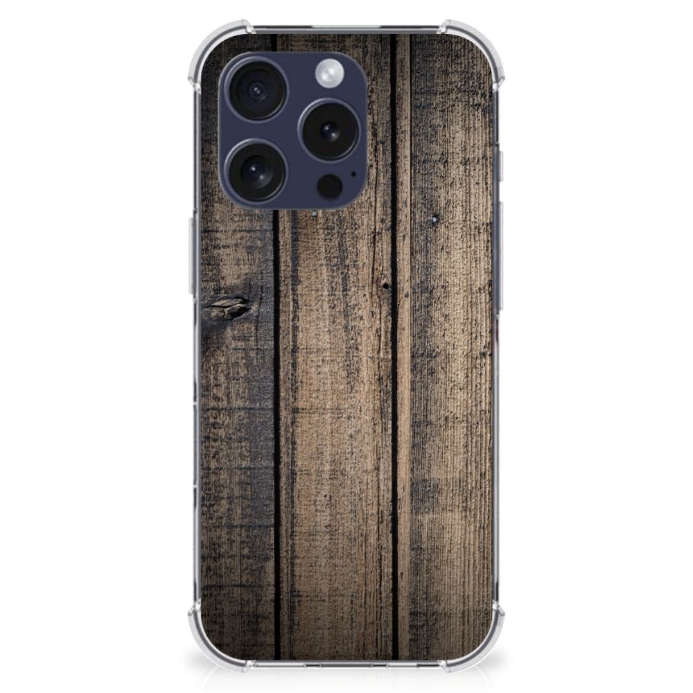 iPhone 16 Pro Max Stevig Telefoonhoesje Steigerhout achterkant