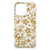 iPhone 16 Pro Max TPU Case Gouden Bloemen achterkant design