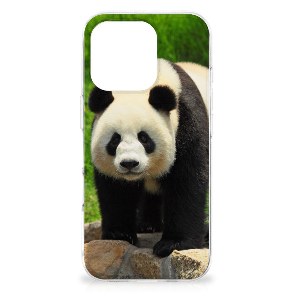 iPhone 16 Pro Max TPU Hoesje Panda panda vooraanzicht