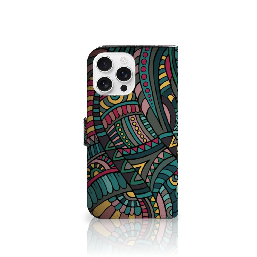iPhone 16 Pro Max Telefoon Hoesje Aztec telefoonhoesje aztec zijaanzicht drukkerij