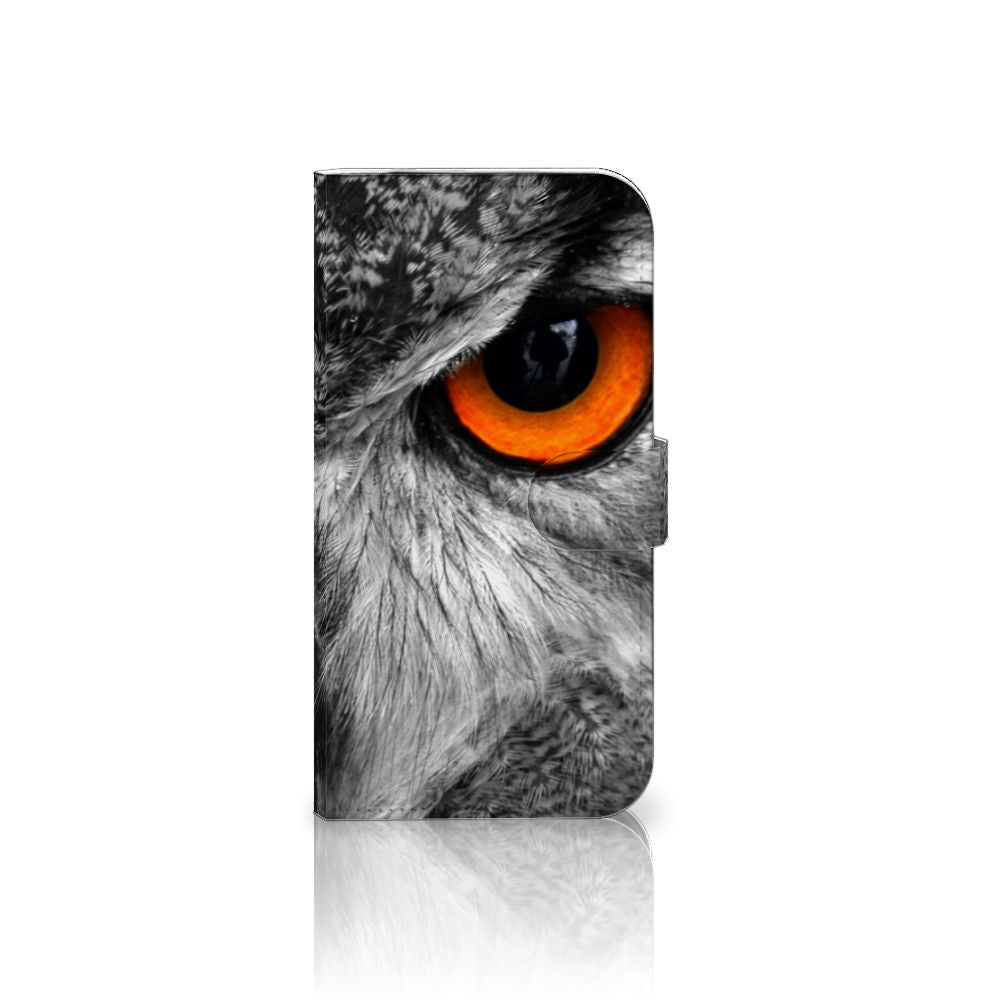iPhone 16 Pro Max Telefoonhoesje met Pasjes Uil uil design vooraanzicht