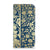 iPhone 16 Pro Smart Cover Beige Flowers hoesje beige bloemen donkerblauw voorkant