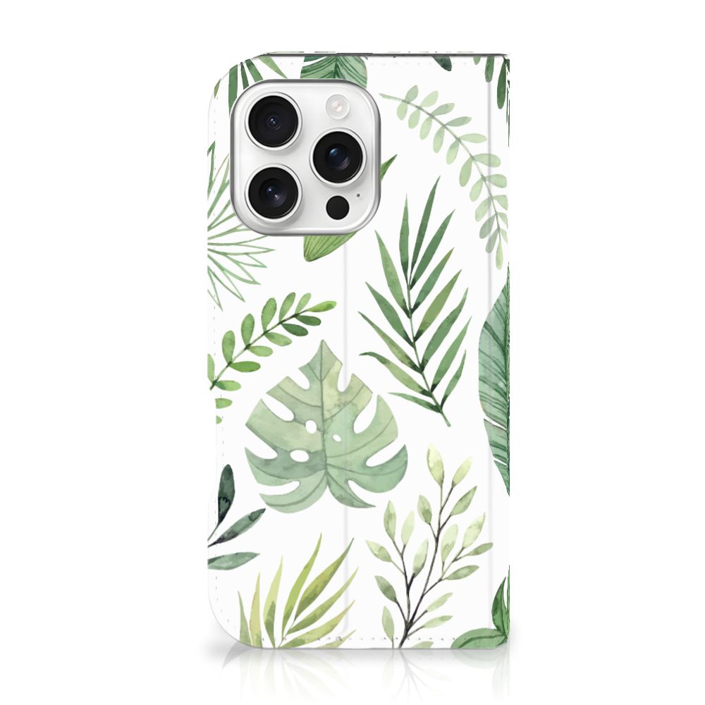 iPhone 16 Pro Smart Cover Leaves design bladeren vooraanzicht