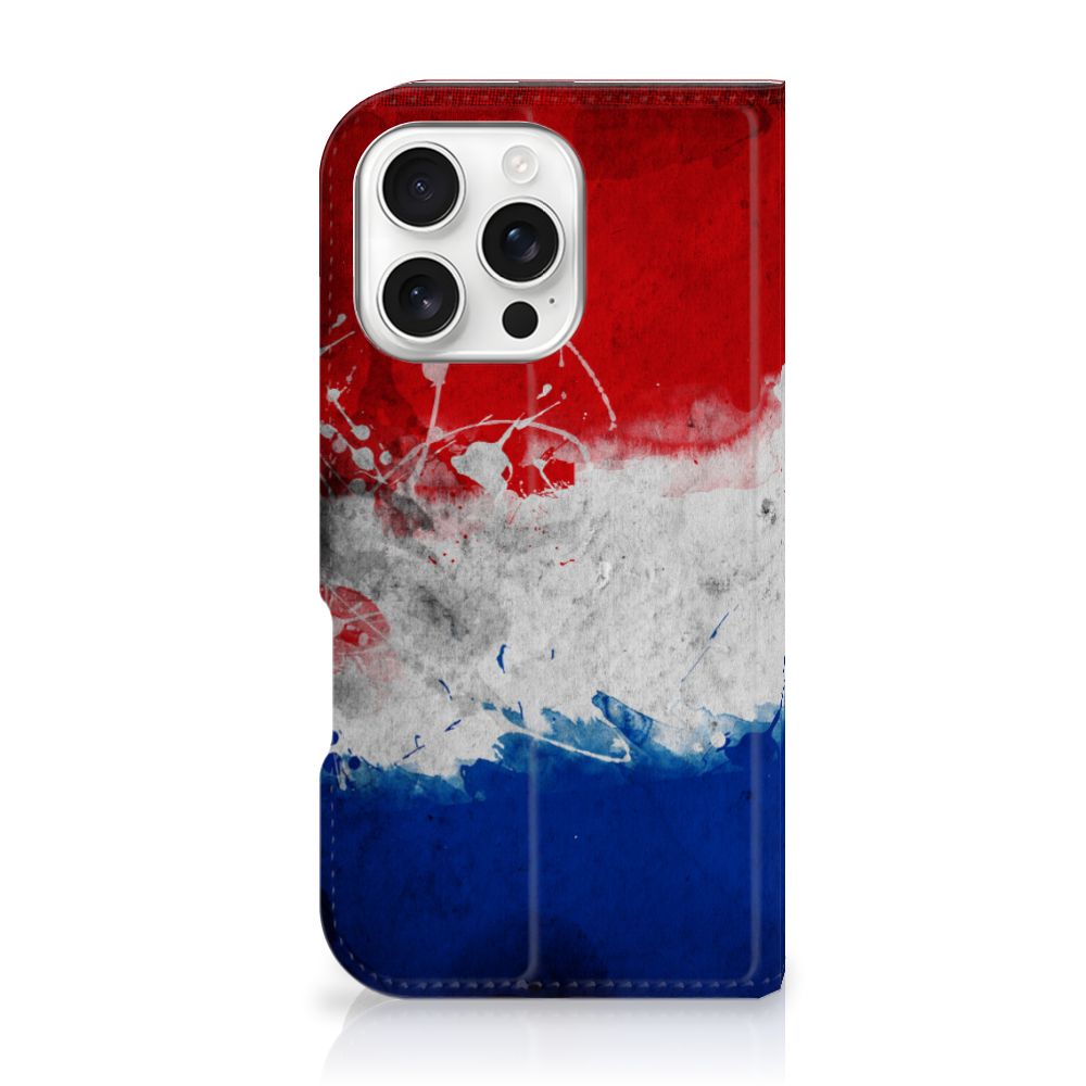 iPhone 16 Pro Standcase Nederland design Nederlandse vlag voorkant