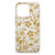 iPhone 16 Pro TPU Case Gouden Bloemen voorkant ontwerp