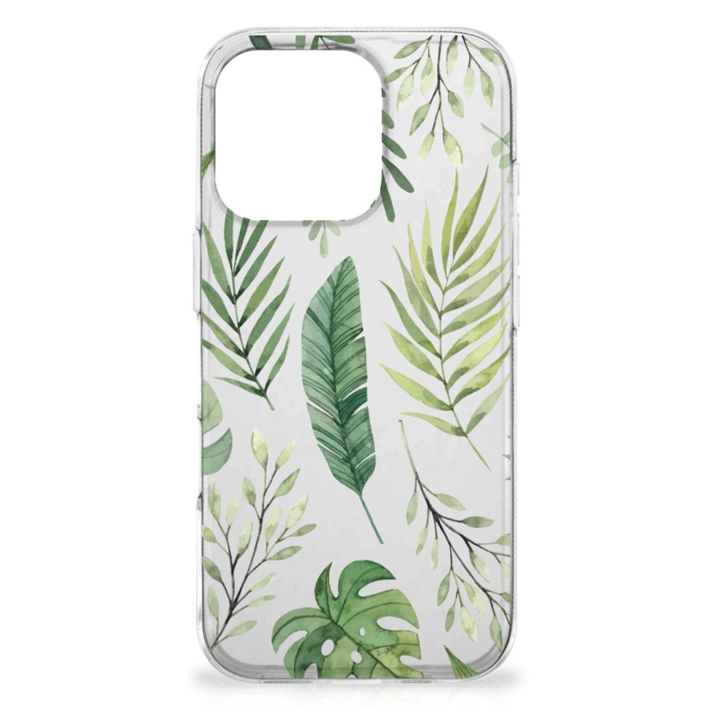 iPhone 16 Pro TPU Case Leaves bladeren design voorkant