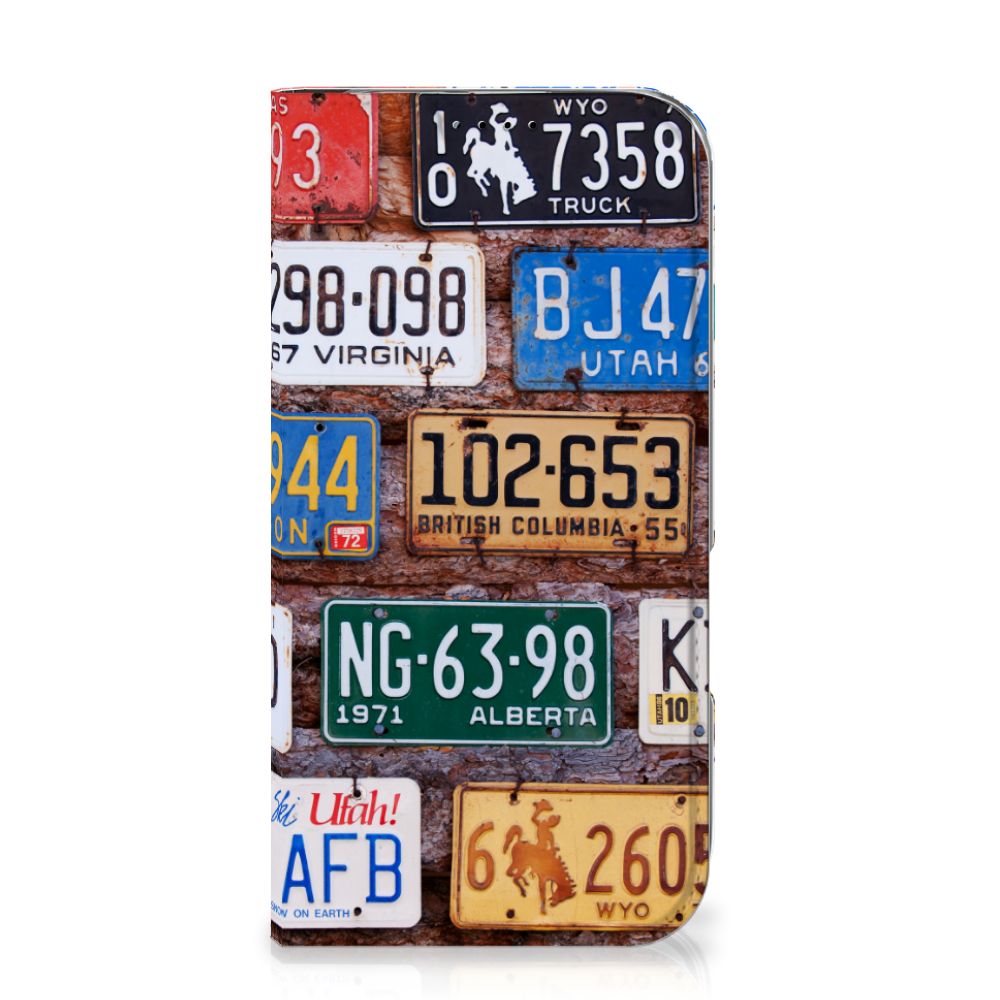 iPhone 16 Stand Case Kentekenplaten kentekenplaten design voorkant