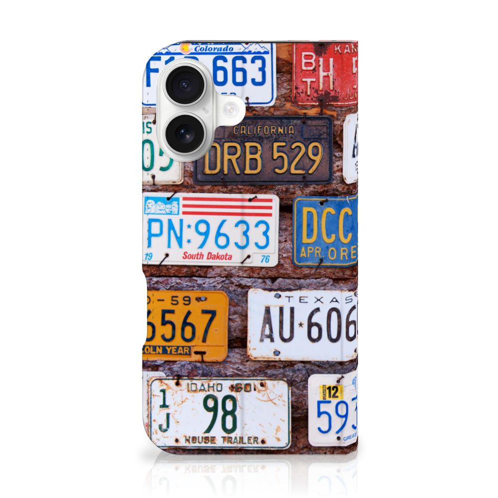 iPhone 16 Stand Case Kentekenplaten designkentekenplaten voorkant
