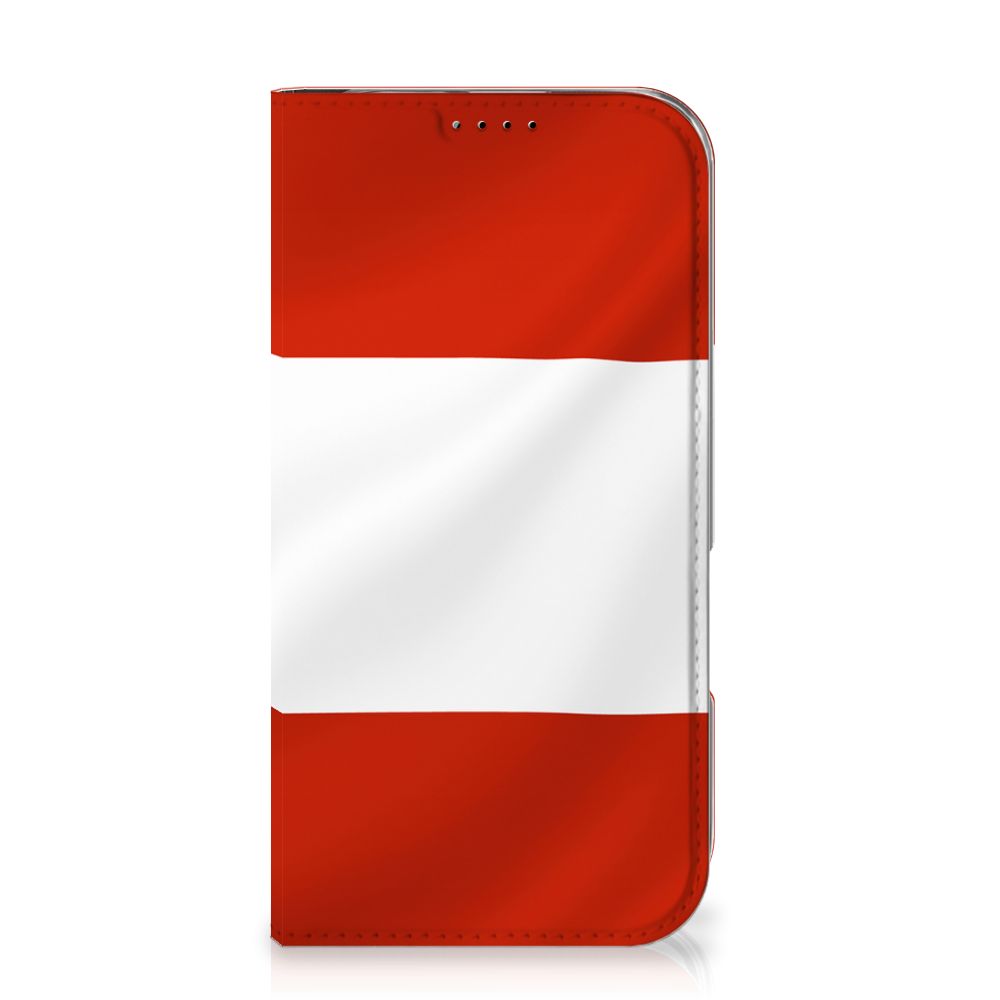 iPhone 16 Standcase Oostenrijk ontwerp vlag voorkant