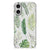 iPhone 16 TPU Case Leaves groene bladeren design achterkant