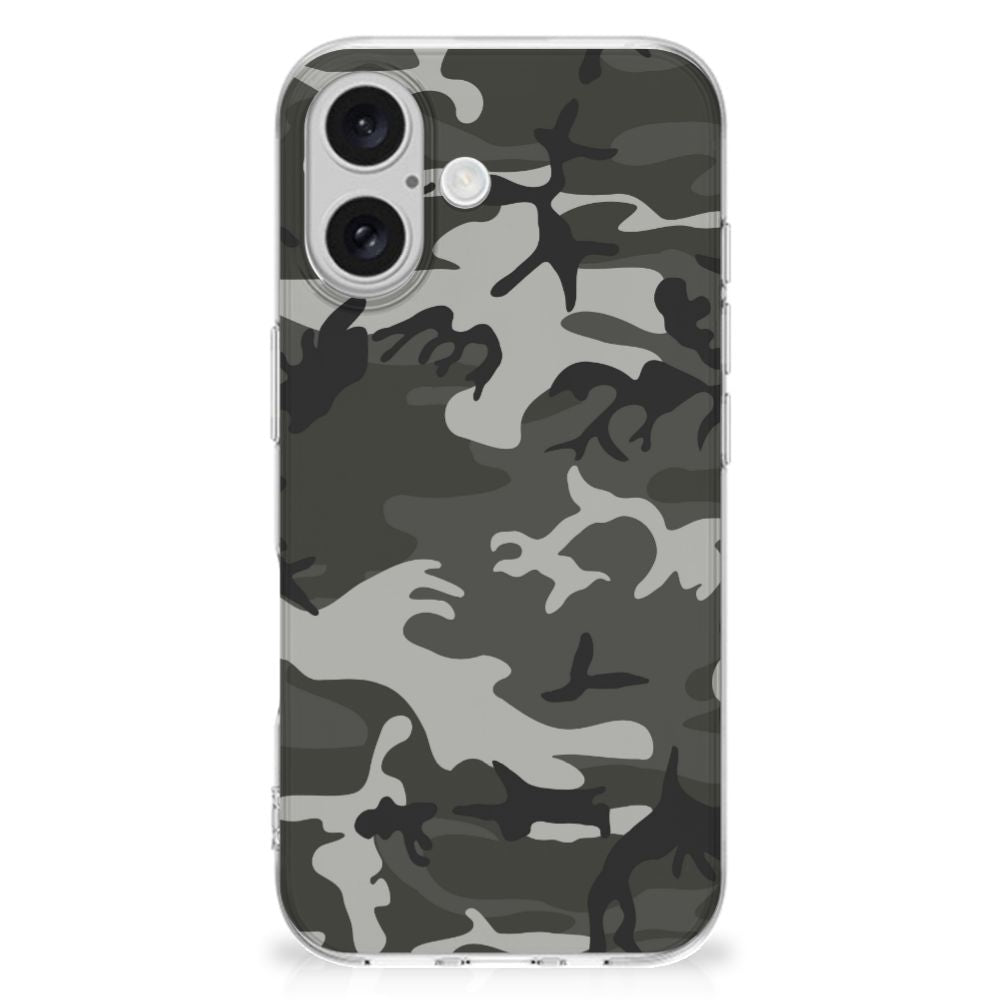 iPhone 16 TPU bumper Army Light camouflage achterkant