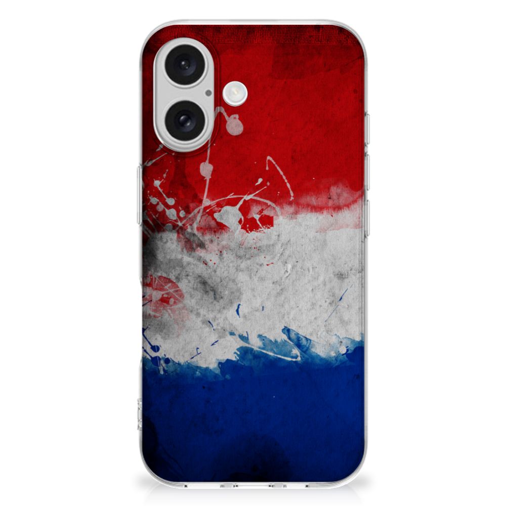 iPhone 16 plus Hoesje Nederland vlag design achterkant