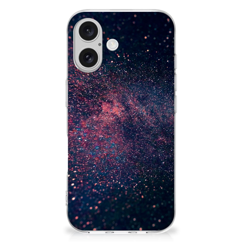 iPhone 16 plus TPU Hoesje Stars design sterrenachtergrond aanzicht