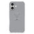 iPhone 16 plus Telefoonhoesje met Naam Grijs Baby Olifant achterkant
