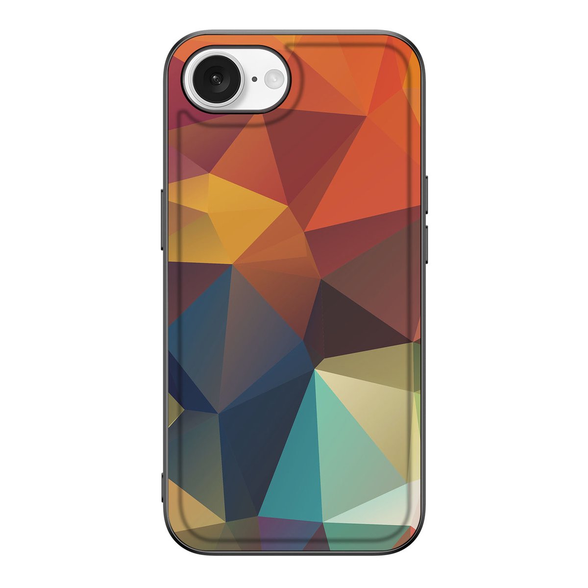 Apple iPhone 16e Backcover Polygon Color abstract design achterkant