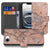 iPhone 16e Bookcase Marmer Oranje telefoonhoesje design oranje marmer aanzicht