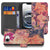 iPhone 16e Hoesje Bosje Bloemen boekhoesje bloemen roze oranje paarse voorkant