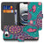 iPhone 16e Hoesje Cirkels en Vlinders bookstyle mandala vlinders voorzijde