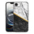 Apple iPhone 16e iPhone 16e Marmeren Print Telefoonhoesje Marmer Wit Zwart achterkant