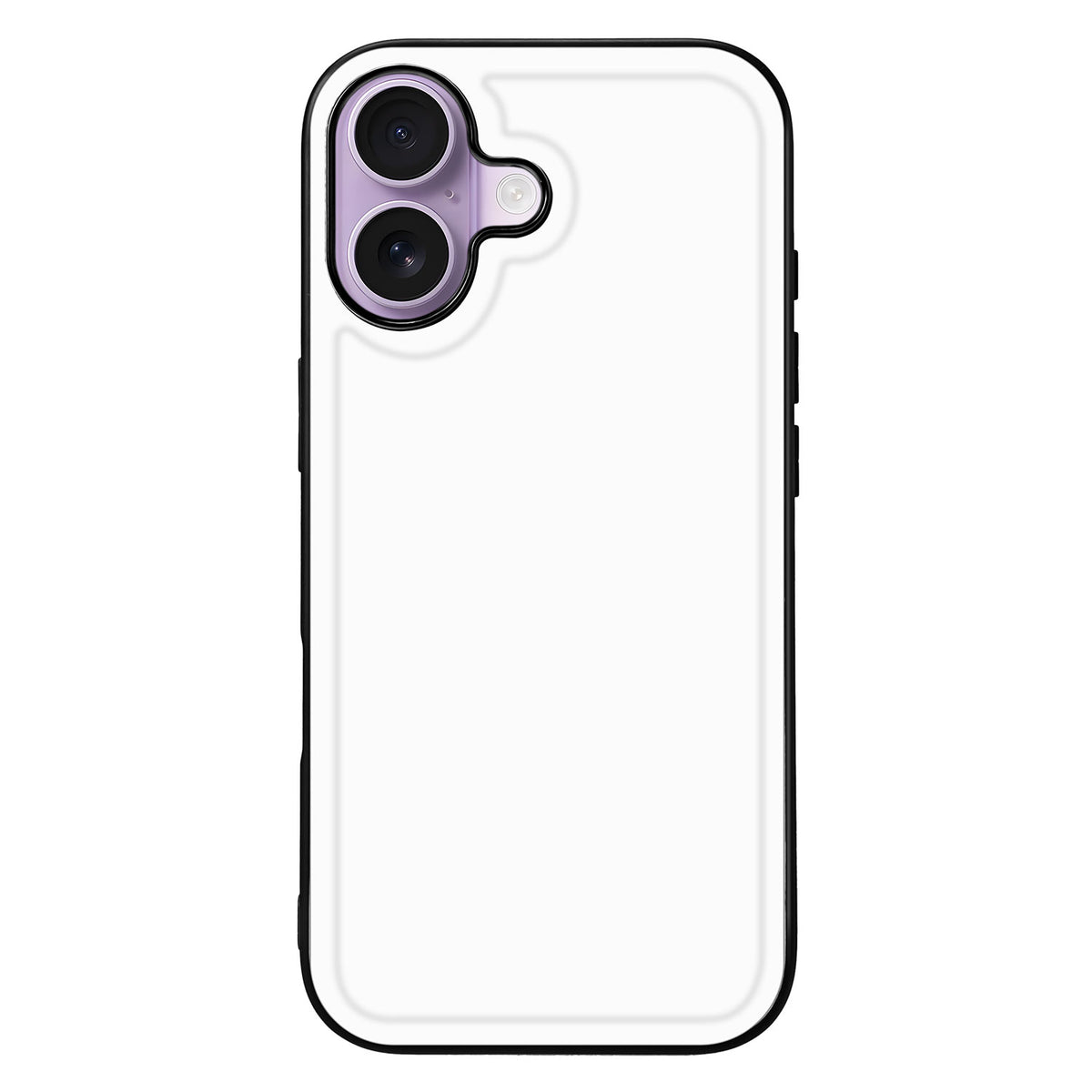 iPhone 17 Back Cover â Wit Zwart back cover minimalistisch ontwerp achterkant