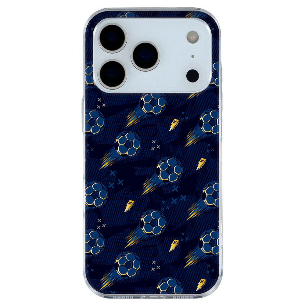 iPhone 17 Pro Max Hoesje Voetbal â Sportief TPU Cover voor Voetbalfans Vooraanzicht.