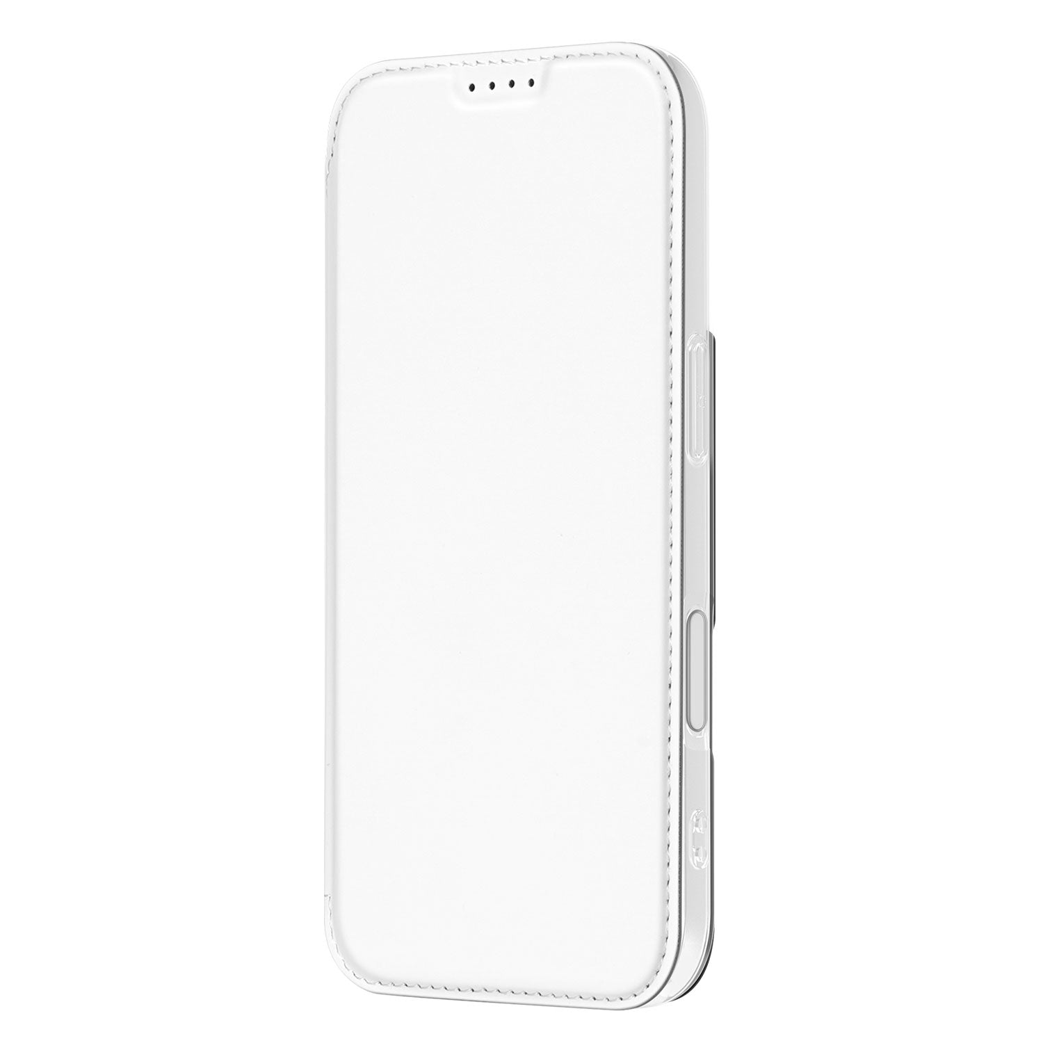 Apple iPhone 17 Stand Case Hoesje Wit met Kaartvak en Magnetische Sluiting design wit aanzicht