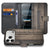 Bookcase Steigerhout voor iPhone 18 Pro, open en gesloten naast elkaar met geelbruine houtprint
