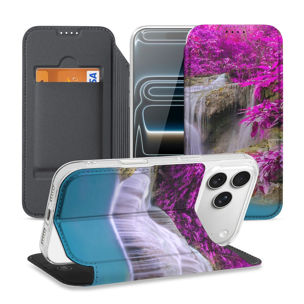 Apple iPhone 18 Pro Max hoesje waterval met kleurrijk waterval-motief en stijlvolle bescherming.